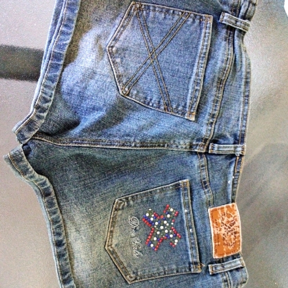 Dixie Girls Embellished Denim Shorts